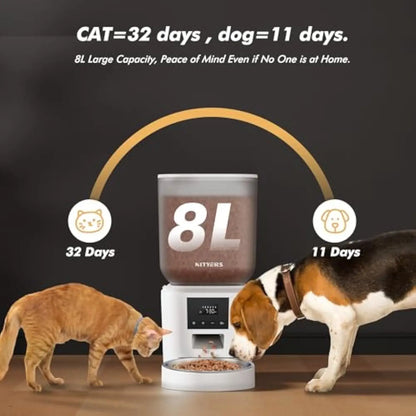 8L Automatic Cat Feeder with 1080p Camera