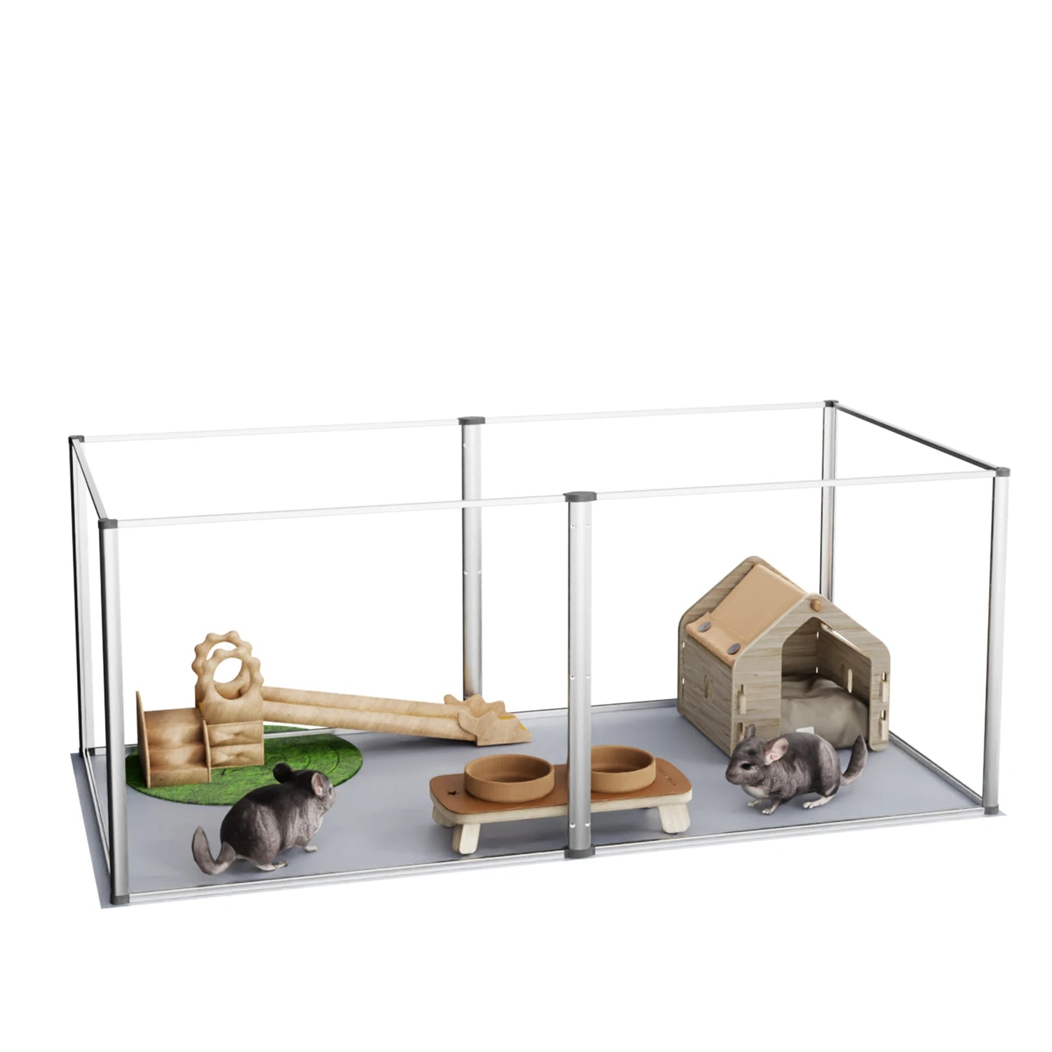 6 Panels Acrylic Pet Dog Playpen