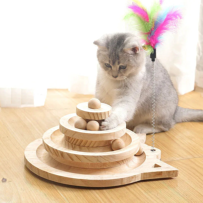 Wooden Cat Tower Tracks