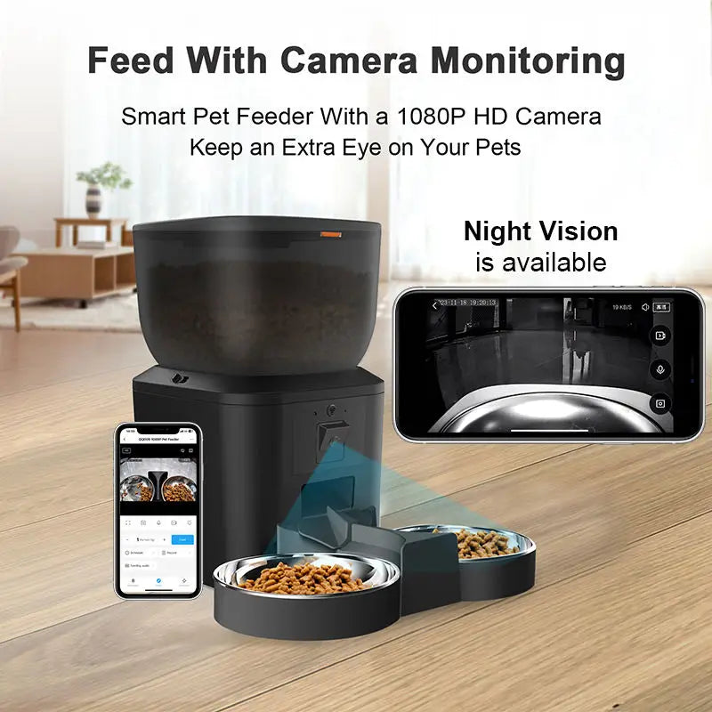 8L Automatic Cat Feeder with 1080p Camera