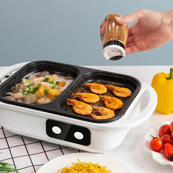 2-in-1 Non-Stick Shabu Pot Griddle