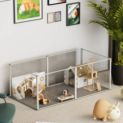 6 Panels Acrylic Pet Dog Playpen