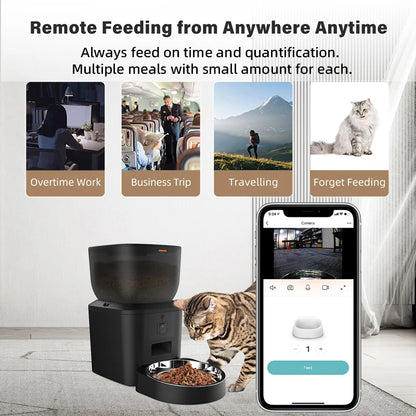 8L Automatic Cat Feeder with 1080p Camera