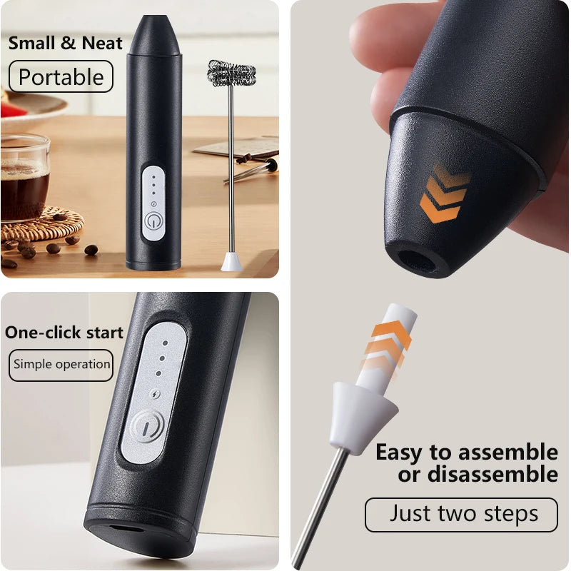 USB Rechargeable Milk Frother